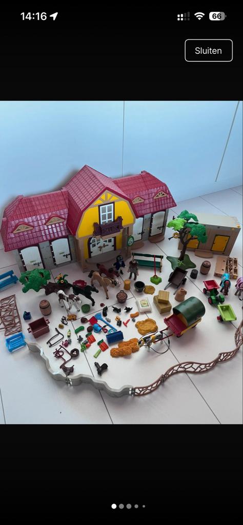 Grote Playmobil boerderij met veel accessoires, Ophalen of Verzenden, Gebruikt
