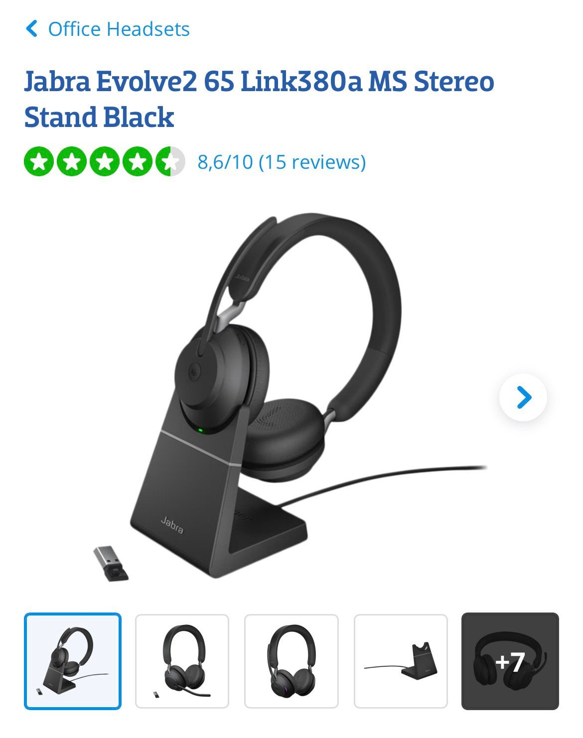 Jabra koptelefoon, Ophalen, Zo goed als nieuw