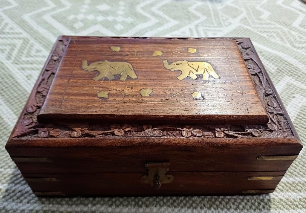 Houten sieradendoos, Antiek en Kunst, Verzenden
