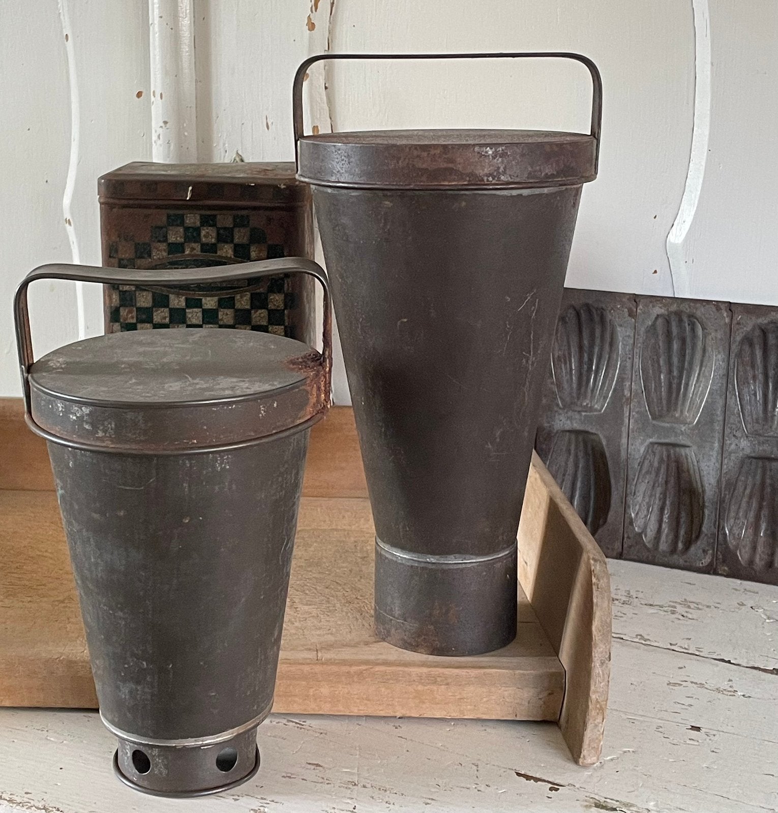 Brocante oude ijsvorm / ijsbombe / bakvorm, Ophalen of Verzenden