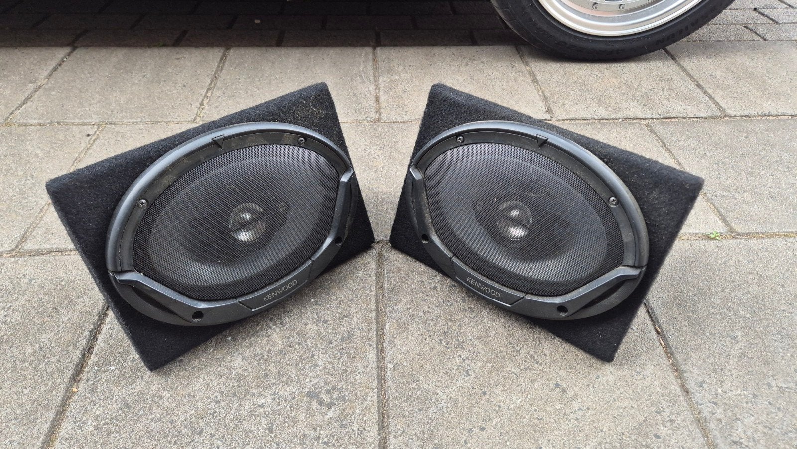 Kenwood 6x9 speakers in behuizing, Ophalen of Verzenden, Gebruikt