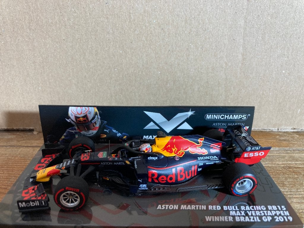 Max Verstappen 1:43 editie 56 Brazilië GP win 2019 RB15, Ophalen of Verzenden, Nieuw, Formule 1