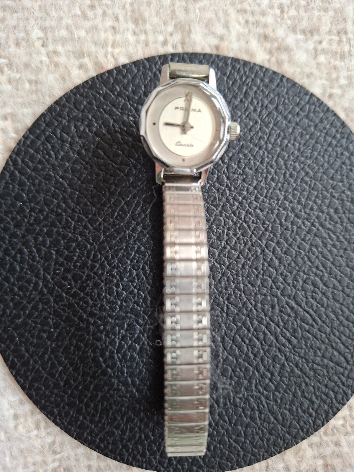 vintage Prisma quartz dameshorloge, Sieraden, Tassen en Uiterlijk, Horloges | Antiek, Ophalen of Verzenden, Staal, Overige merken