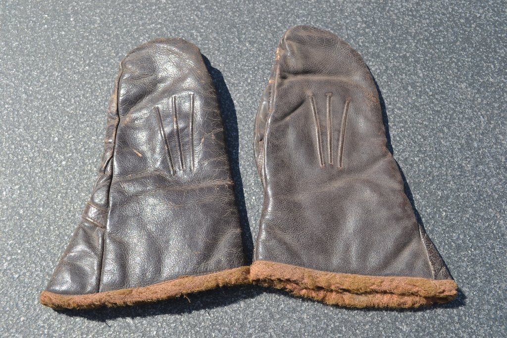 Oude lederen Motor wanten Gewatteerd jaren 1950, Motoren, Kleding | Motorkleding, Ophalen of Verzenden, Tweedehands, Heren, Handschoenen