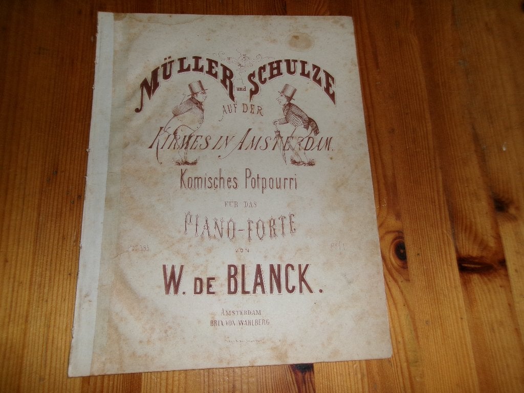 Muller und schulze - w. De blanck, Gebruikt, Ophalen of Verzenden, Artiest of Componist, Piano
