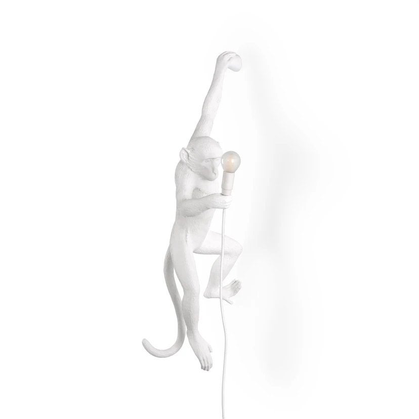 Z.G.A.N! Seletti Monkey hangende aap wandlamp LINKS LEFT wit, Ophalen, Overige materialen, Met schakelaar, E14 (klein)