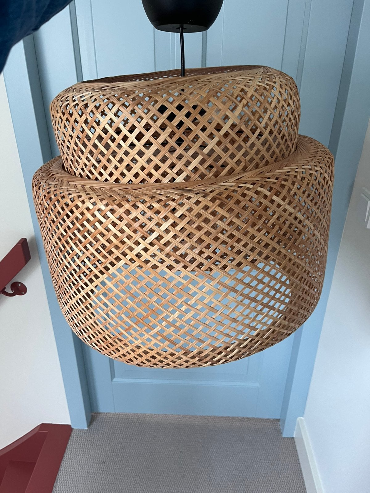 Ikea rieten hanglamp, Ophalen of Verzenden, Zo goed als nieuw