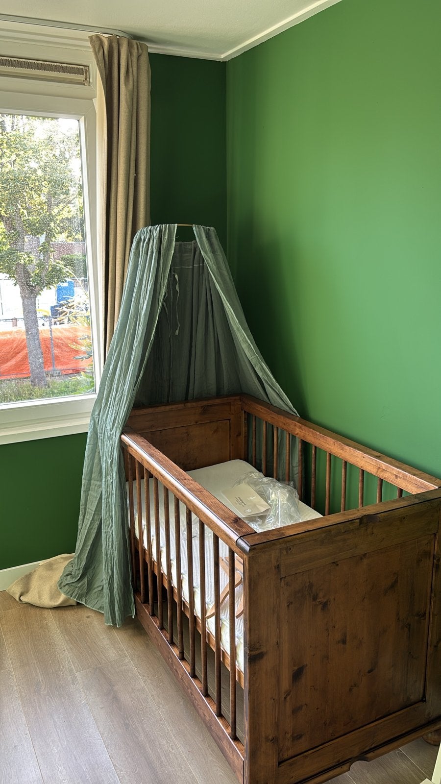 Nieuwe Klamboe van Jollein - Ash Green met Piekenstok, Ophalen, Groen, Jollein, Klamboe