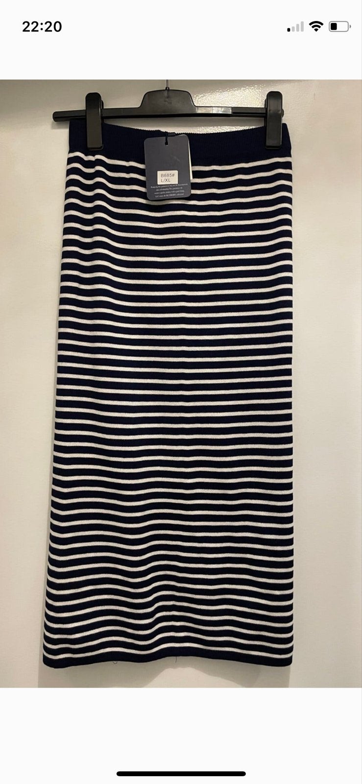 Nieuwe gestreepte kokerrok van Blueberry -Maat L, Kleding | Dames, Rokken, Ophalen, Blauw, Maat 42/44 (L), Nieuw