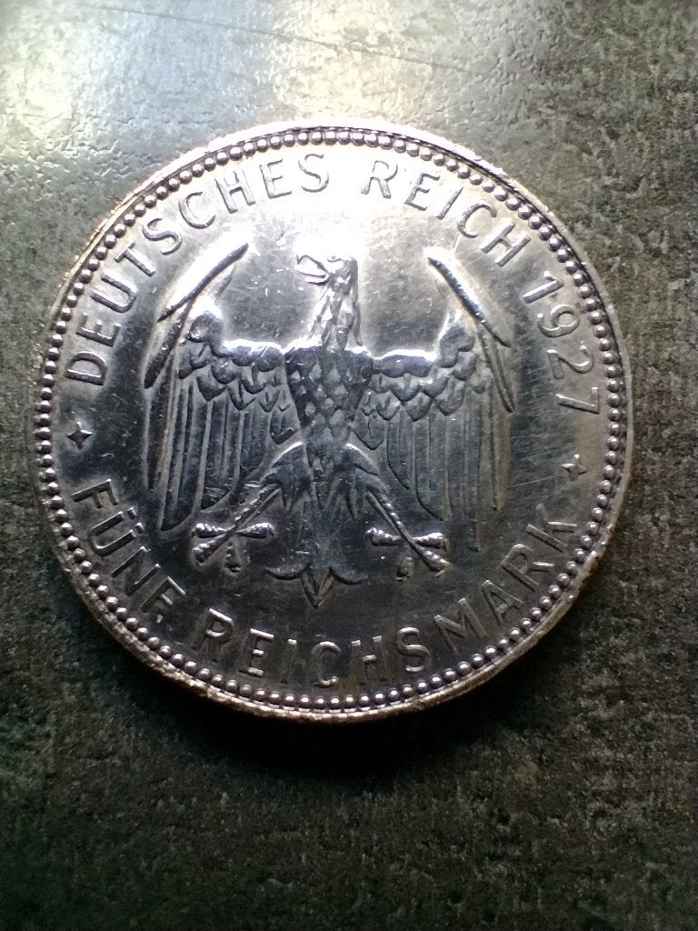 Zilveren Fünf Reichsmark, Ophalen of Verzenden, Duitsland, Losse munt, Zilver