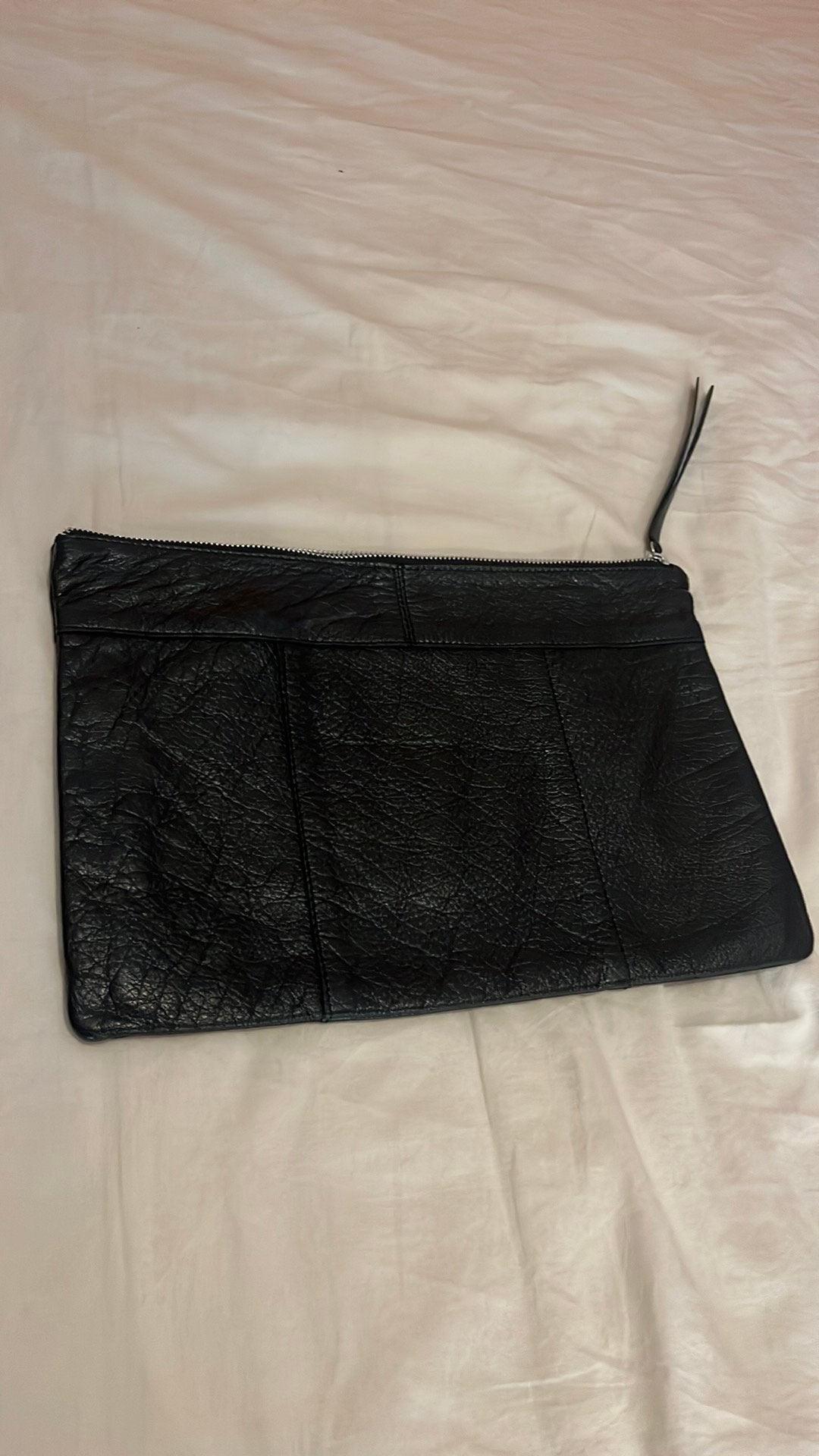 Zwarte leren clutch MSCH Copenhagen, Ophalen, Gebruikt, Zwart, Overige typen