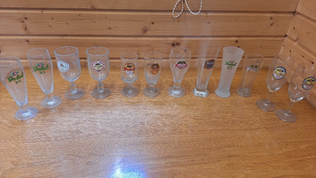 Grolsch bier bierglazen 12 stuks, Ophalen of Verzenden, Gebruikt, Glas of Glazen, Grolsch
