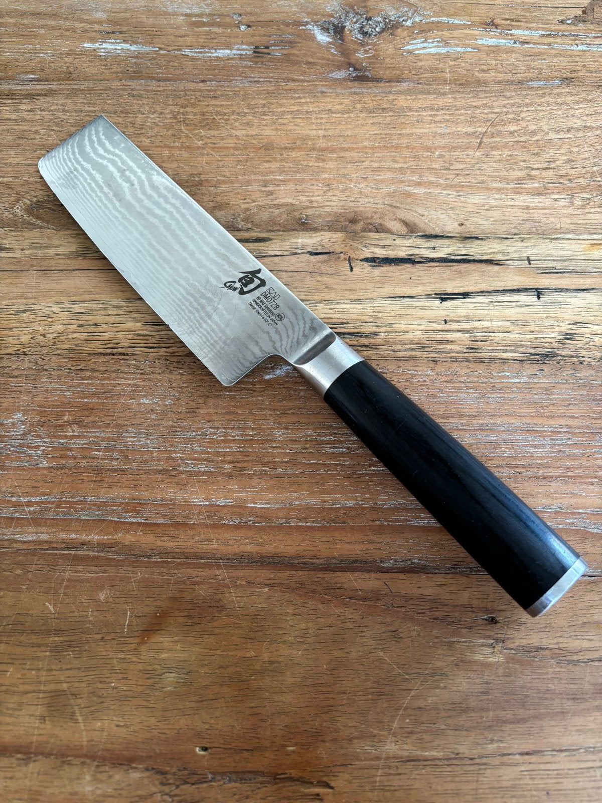 Shun Kai DM0728 Nakiri Japans mes, Huis en Inrichting, Overige typen, Ophalen of Verzenden, Zo goed als nieuw, Zwart