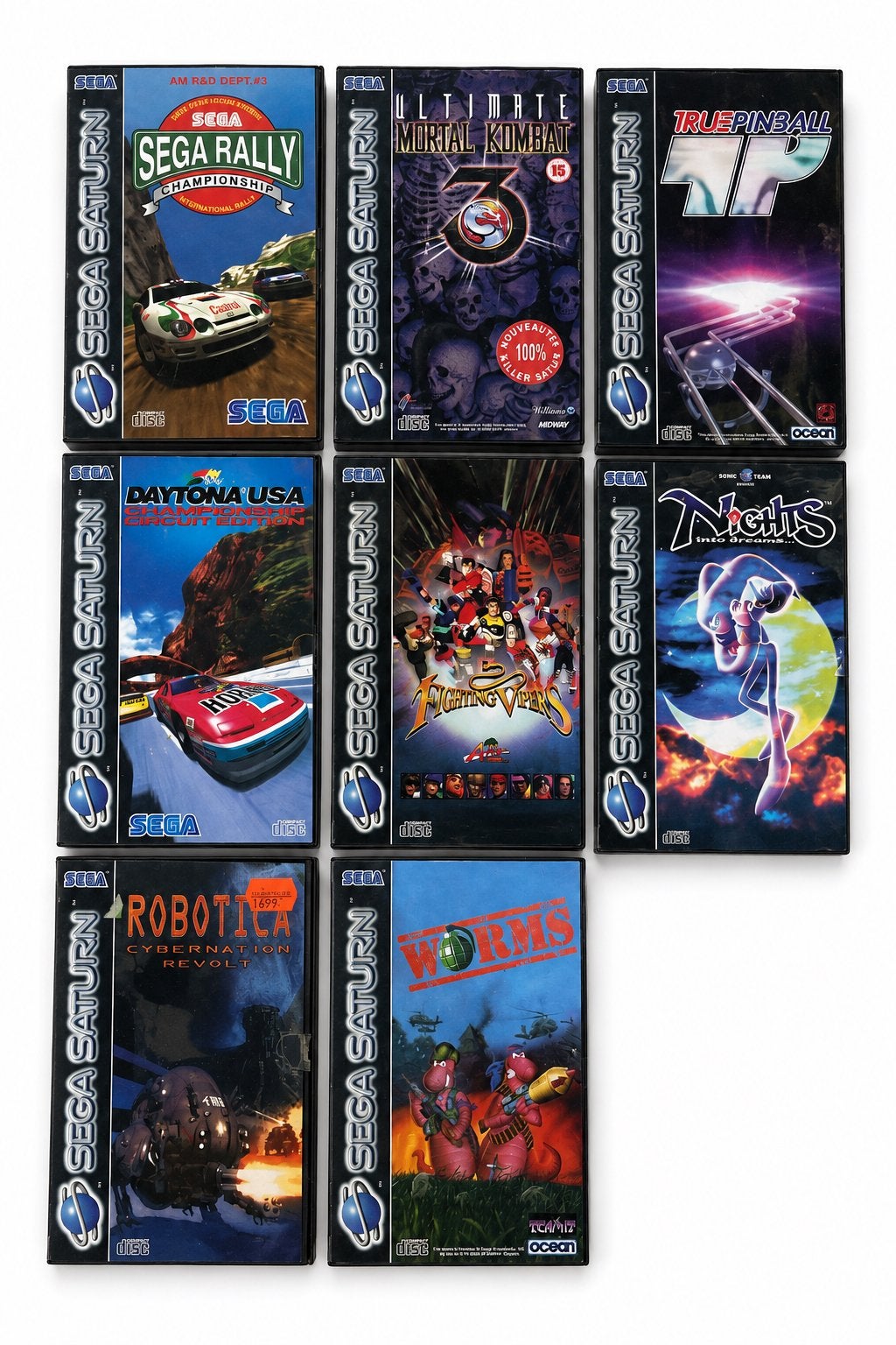 Sega saturn games in box met handleiding, Spelcomputers en Games, Games | Sega, Ophalen of Verzenden, Zo goed als nieuw, Saturn of Dreamcast