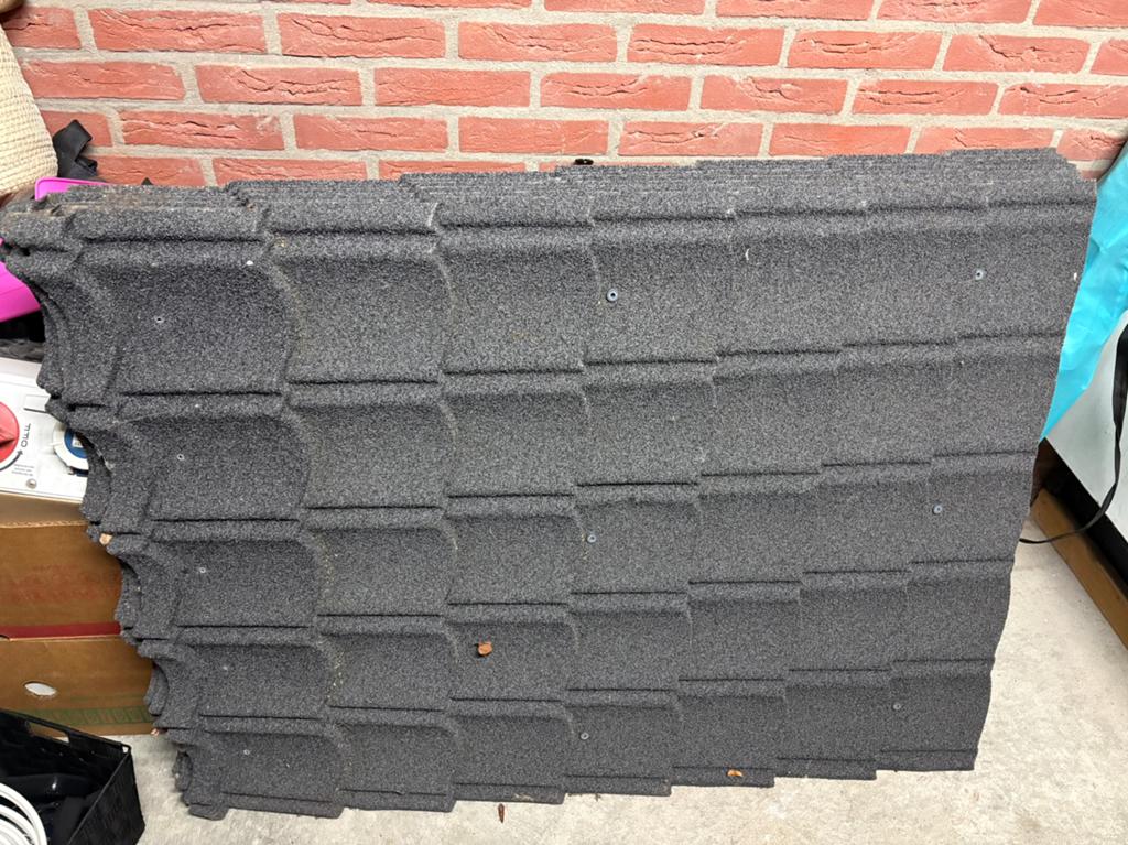 Aquaplan Aqua-pan Gallo dakpanplaat metaal antraciet, Gebruikt, Zwart, 5 tot 10 m², Metaal