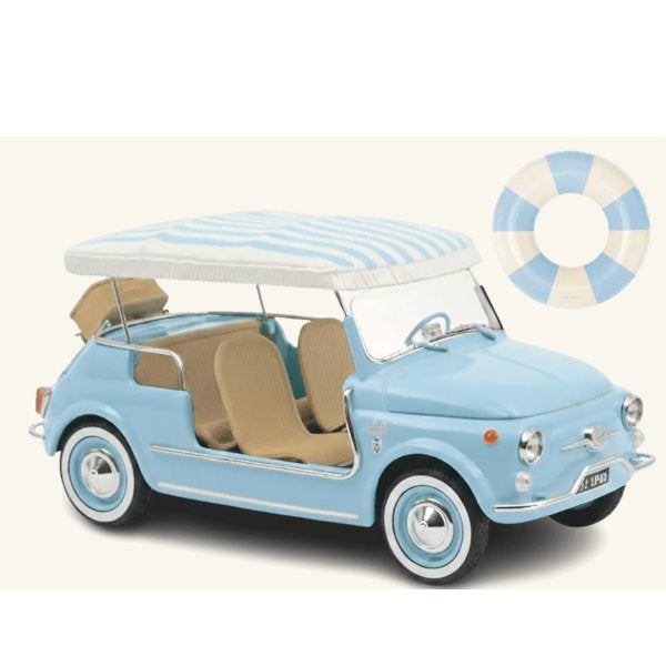 Fiat 500 Jolly 1965 Blauw Modelauto 1/18 Norev, Auto, Norev, Ophalen of Verzenden, Norev