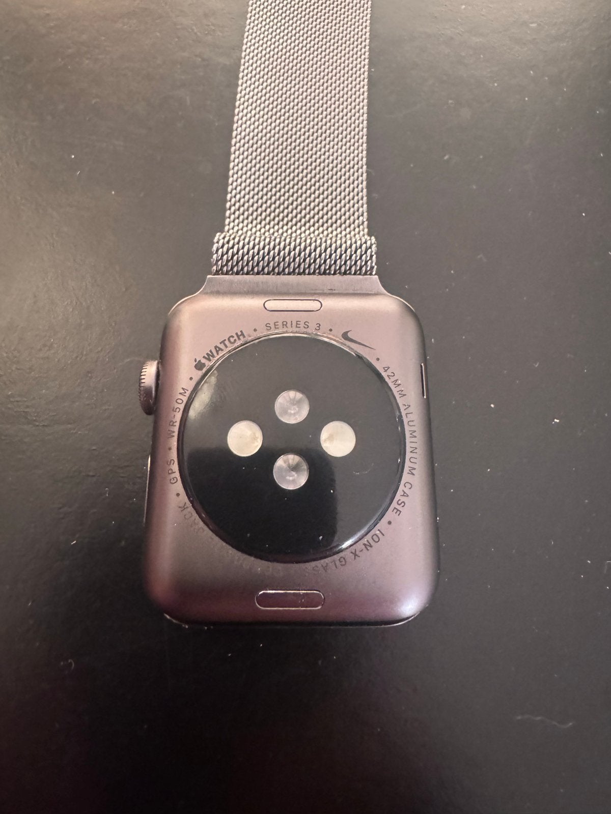 Apple Watch Series 3 42mm Aluminium Spacegrijs, Sieraden, Tassen en Uiterlijk, Smartwatches, Ophalen, Gebruikt, IOS, Waterdicht