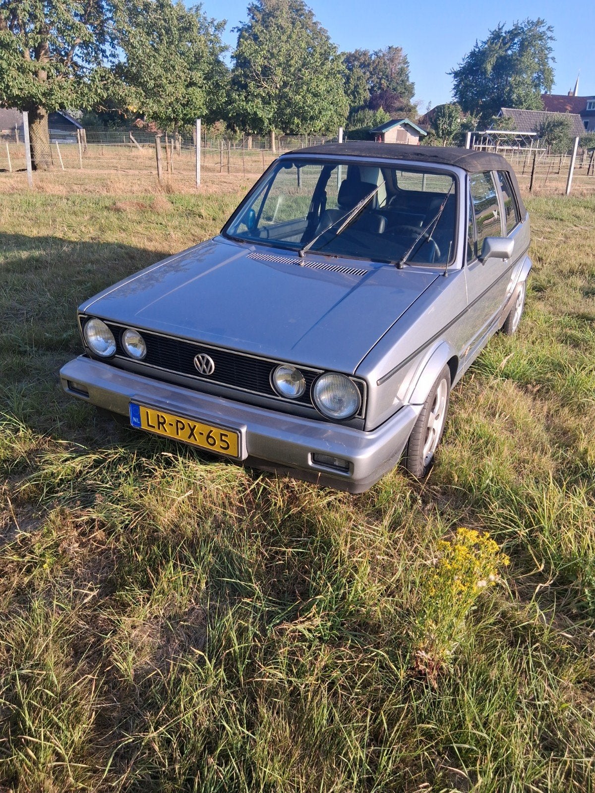 Volkswagen Golf 1.6 Cabriolet 53KW K6 1988 Blauw, Auto's, Voorwielaandrijving, 4 cilinders, Blauw, 1595 cc