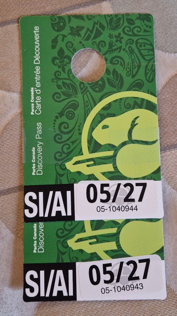 canada parcs discovery pass, Twee personen, Ticket of Toegangskaart