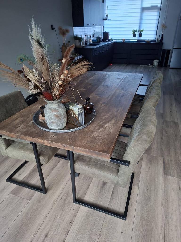 Houten tafelblad, Huis en Inrichting, Ophalen, Gebruikt, 200 cm of meer, 50 tot 100 cm