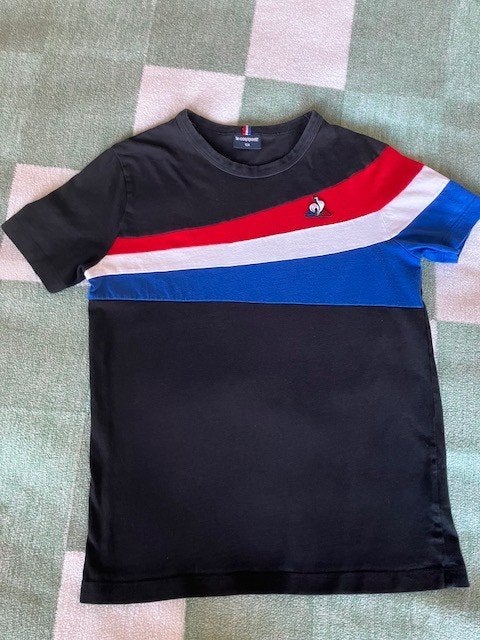 Le Coq Sportif T-shirt 12a zwart/rood/wit sport, Le coq sportif, Jongen of Meisje, Sport- of Zwemkleding, Ophalen of Verzenden