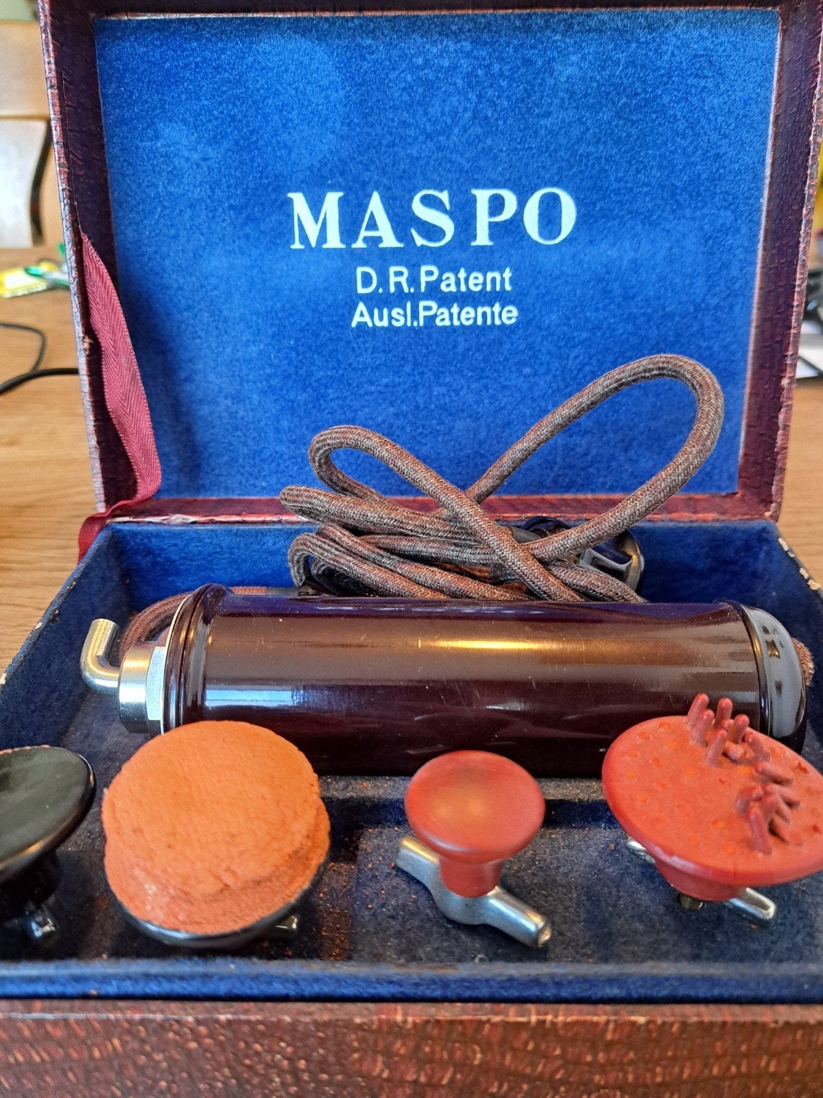 Vintage Maspo Vibratie Massage-apparaat met originele doos, Ophalen of Verzenden
