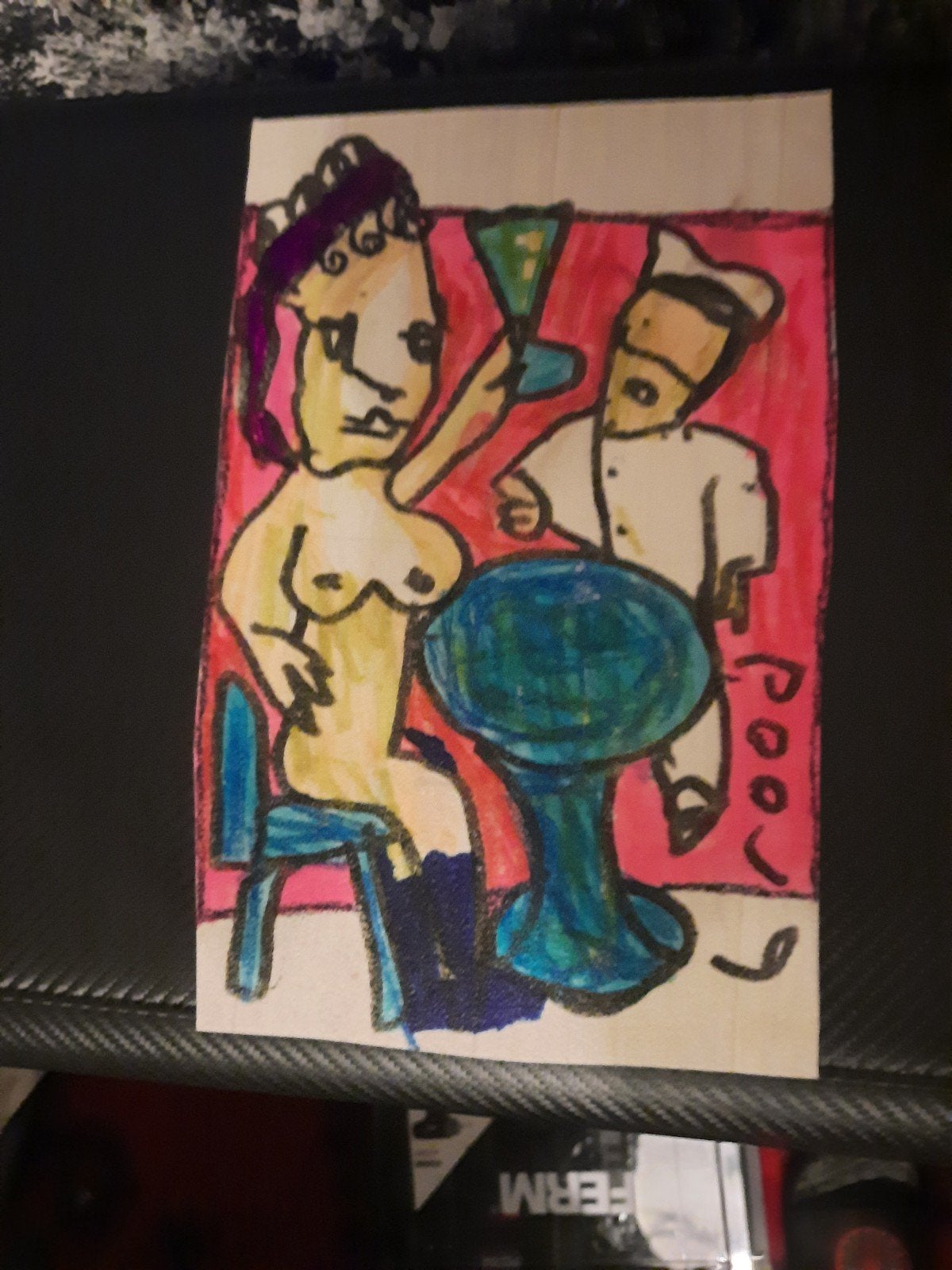 Herman Brood stifttekening, Ophalen of Verzenden