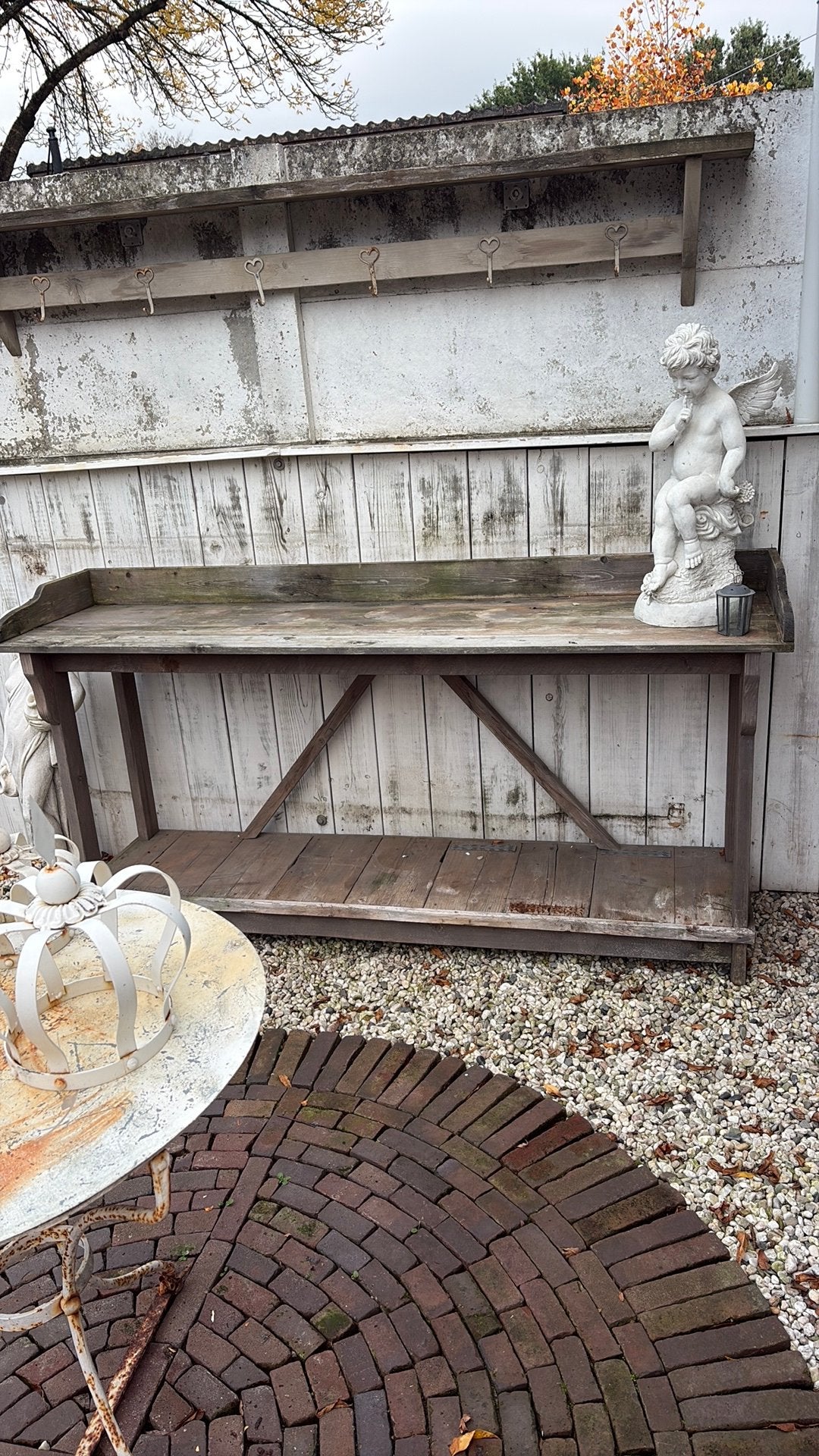 Sidetable sloophout, Huis en Inrichting, Ophalen, 100 tot 150 cm, Zo goed als nieuw, 25 tot 50 cm
