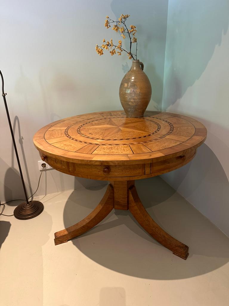 Antieke notenhouten inleg tafel, Nils Koppfelt, Ophalen