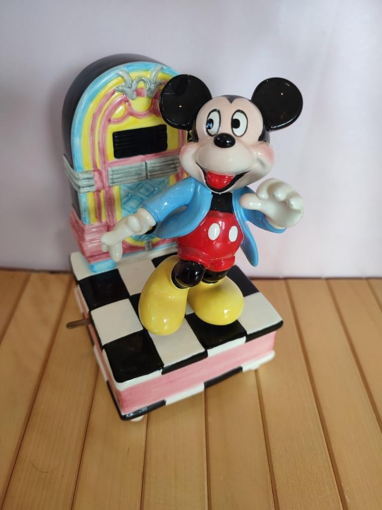 Vintage Schmid Disney Jukebox, Verzamelen, Disney, Verzenden, Mickey Mouse, Zo goed als nieuw, Beeldje of Figuurtje