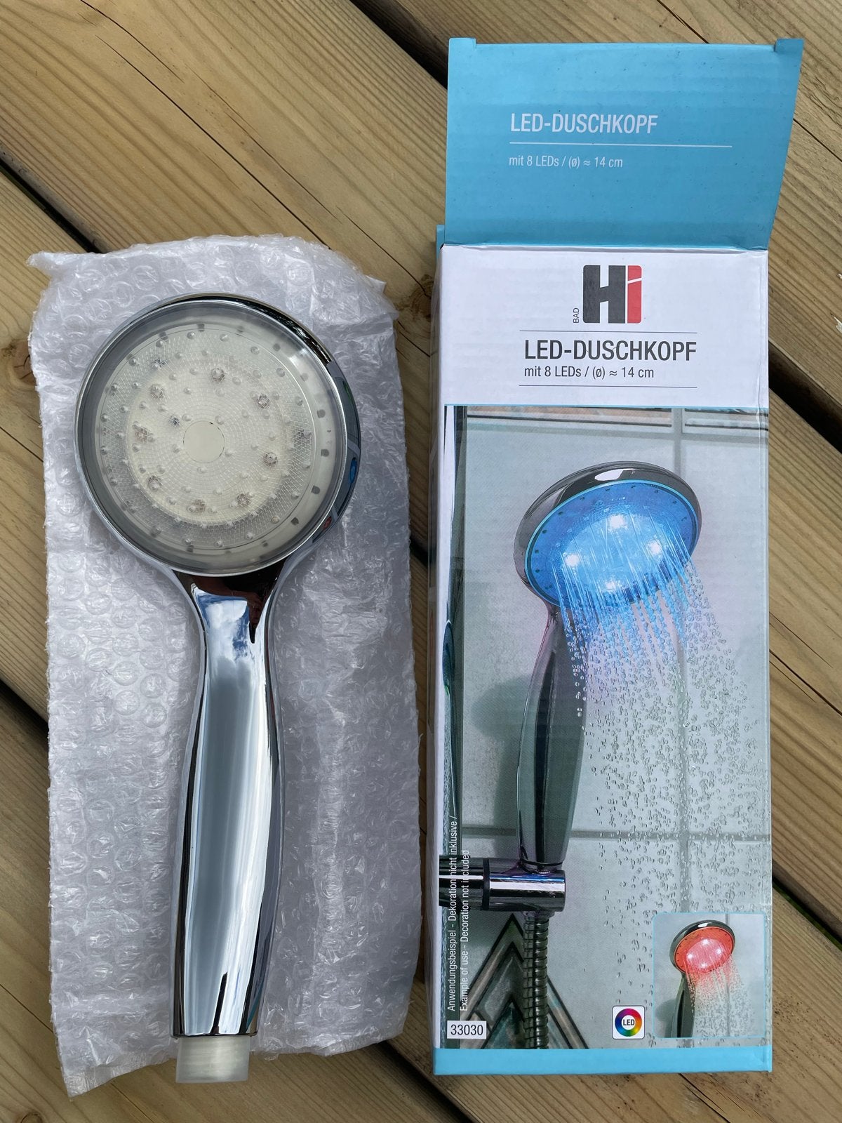 LED-douchekop met temperatuurafhankelijke kleur, Ophalen of Verzenden, Nieuw, Overige kleuren, Overige typen