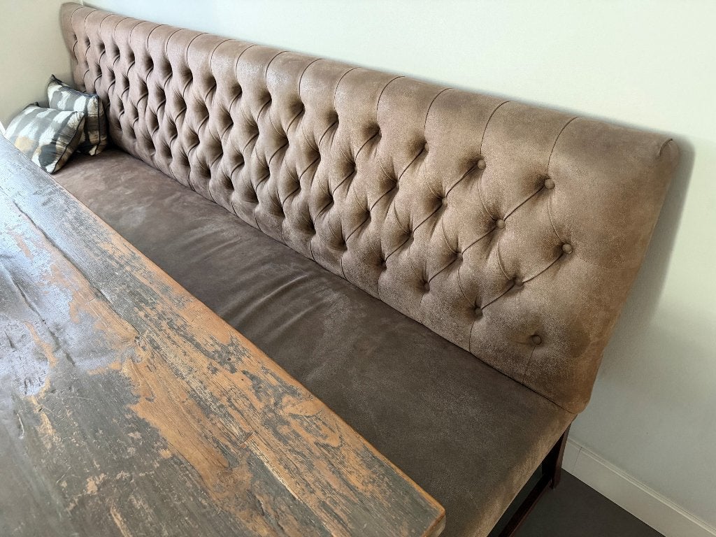 Mooie leren eetkamer bank 240cm, Huis en Inrichting, Banken | Sofa's en Chaises Longues, Ophalen, 75 tot 100 cm, Zo goed als nieuw