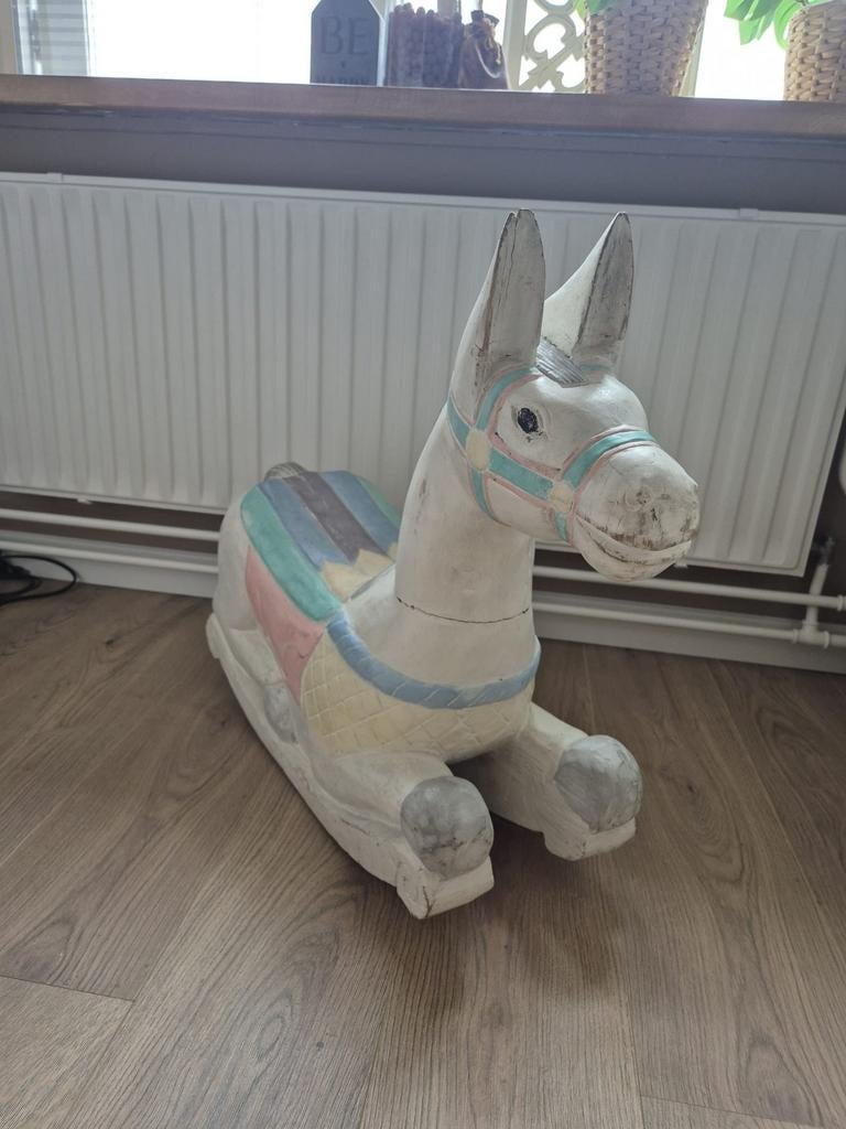 Vintage Hobbelpaard - Houten Ezel, Kinderen en Baby's, Speelgoed | Overig, Ophalen of Verzenden