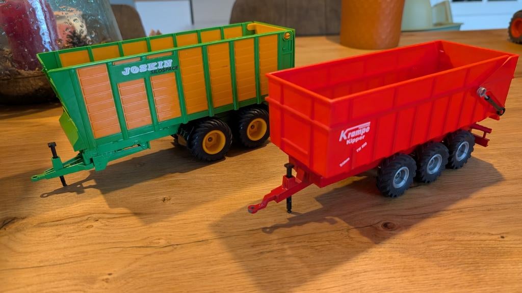 Siku Joskin en Krampe aanhangwagens 1:32, Ophalen of Verzenden, Gebruikt, Tractor of Landbouw, SIKU