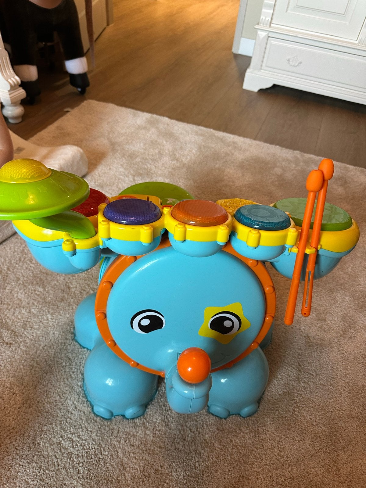 VTech Drumstel met Krukje en Stokjes, Ophalen of Verzenden, Zo goed als nieuw, Overige typen, Met licht