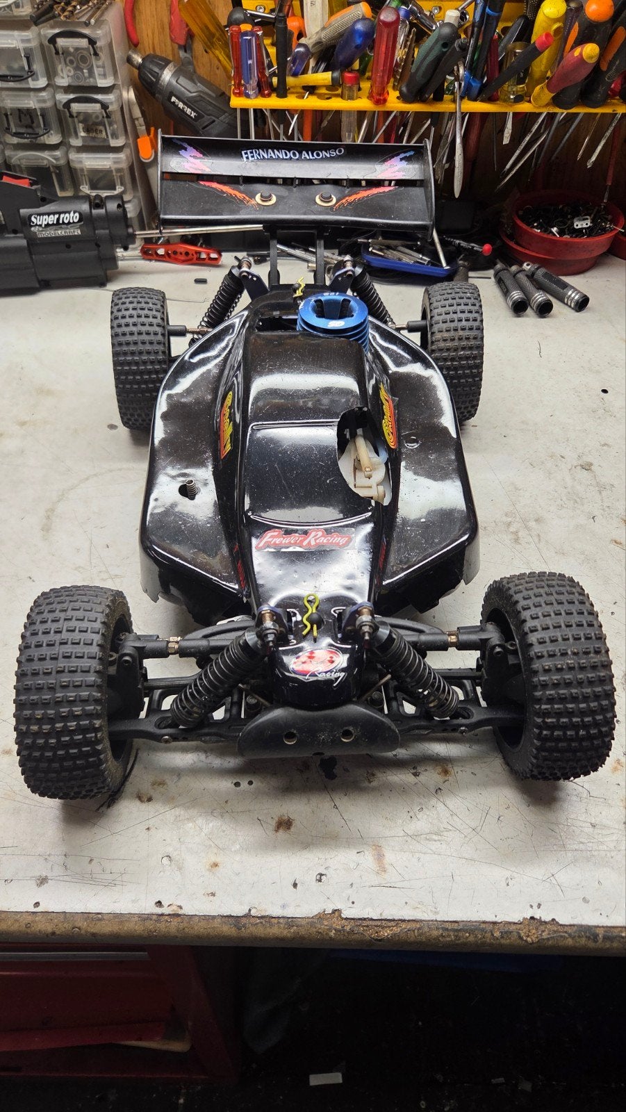 Te koop mooie gs racing, Gebruikt, Ophalen of Verzenden, Auto onroad, Schaal 1:8