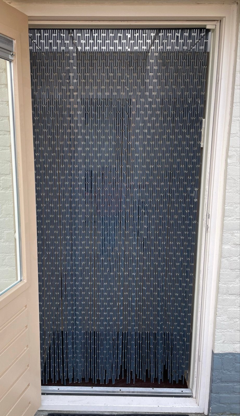 Vliegengordijn kralen- Grijs/Zwart, Huis en Inrichting, Ophalen, Gebruikt, Vliegengordijn, Grijs