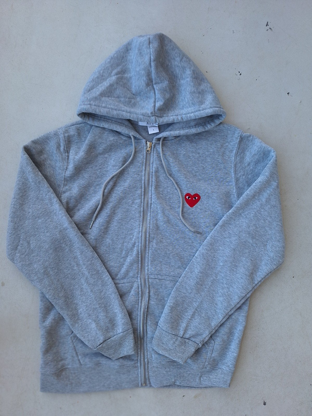AMI PLAY Hoodie met rits en hartlogo, Maat 38/40 (M), Comme des Garçons PLAY, Ophalen of Verzenden, Zo goed als nieuw