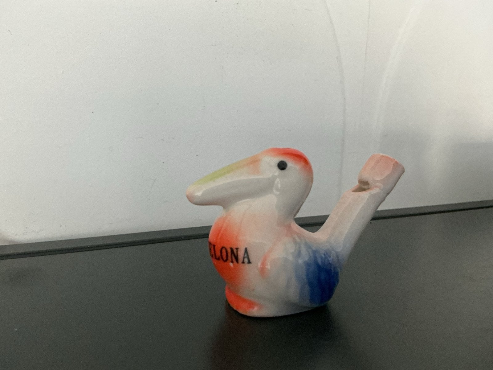 Vintage keramische vogel fluitje - Barcelona souvenir, Ophalen of Verzenden, Gebruikt