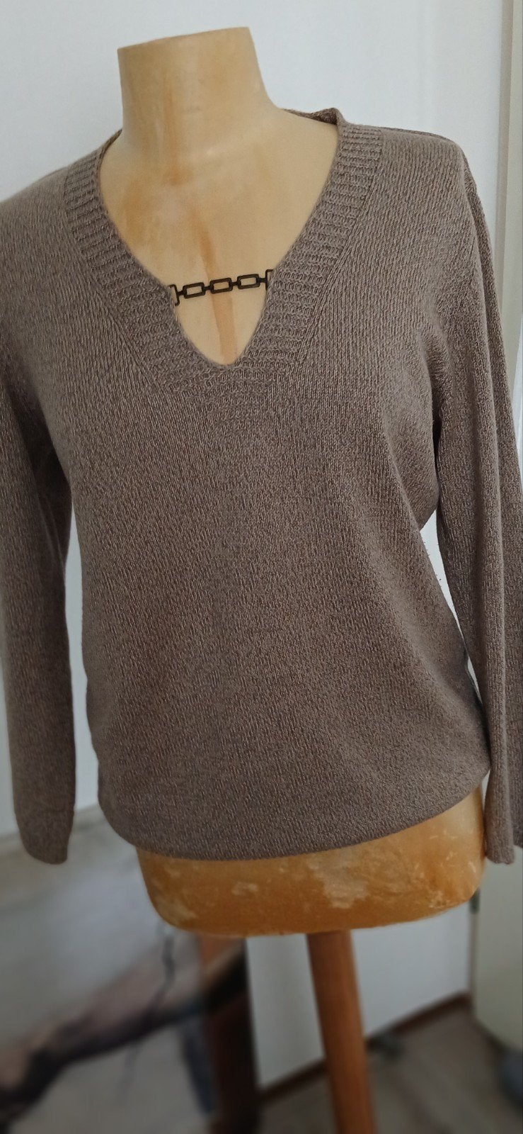 OLSEN mooie trui taupkl mt 40 nieuw, Kleding | Dames, Truien en Vesten, Maat 38/40 (M), Olsen, Verzenden, Beige