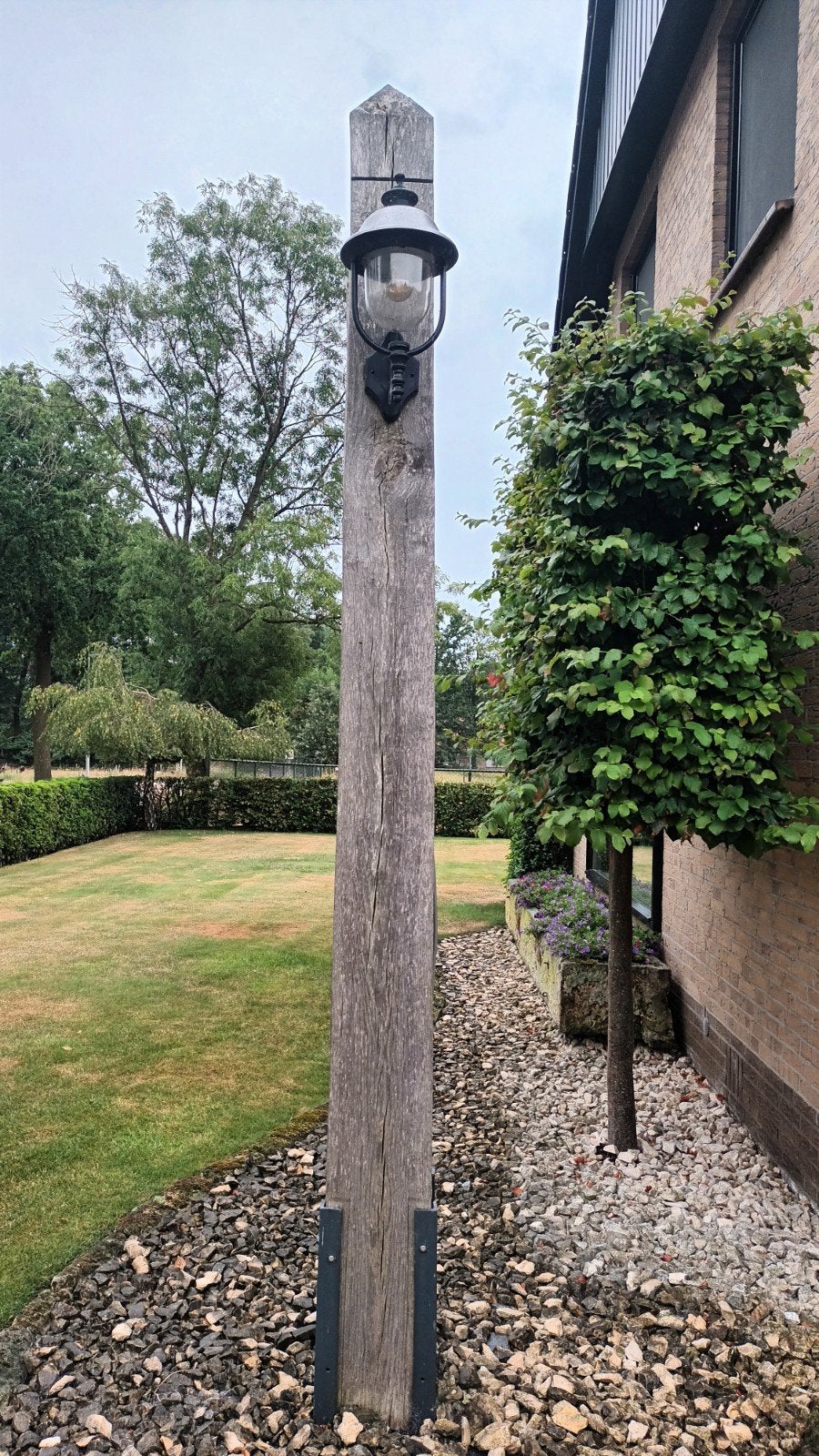 eiken houten lantaarn paal, Tuin en Terras, Ophalen, 250 cm of meer, Palen