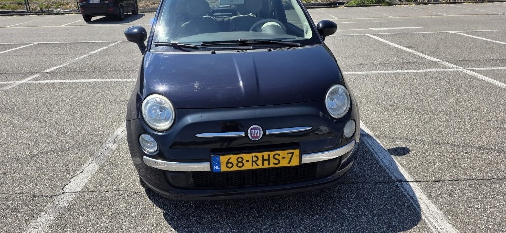 Fiat 500 1.2 C 2011 Blauw Met Android 10 Display, Auto's, Fiat, 4 cilinders, USB, Origineel Nederlands, Handgeschakeld