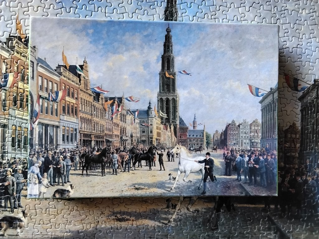 Vintage puzzel '28 augustus- viering' Otto Eerelman, Ophalen, 500 t/m 1500 stukjes, Zo goed als nieuw, Legpuzzel