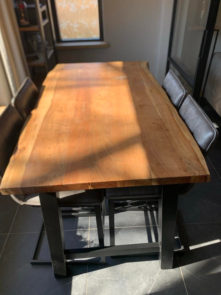 Bartafel met 4 stoelen - robuust en stijlvol, Huis en Inrichting, Tafels | Eettafels, Gebruikt, 50 tot 100 cm, 100 tot 150 cm