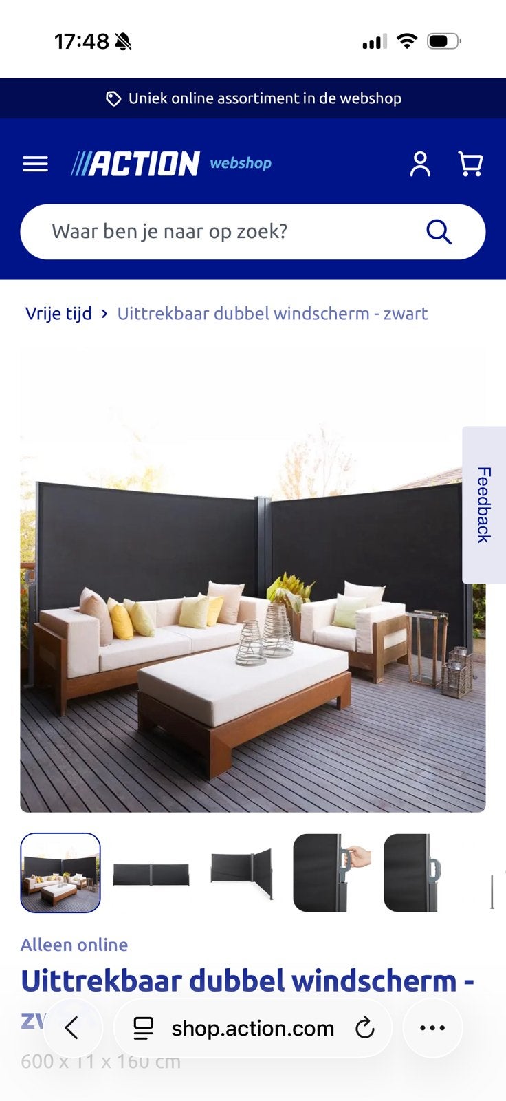 Nieuw in doos, windscherm van de action, Ophalen of Verzenden, Zo goed als nieuw