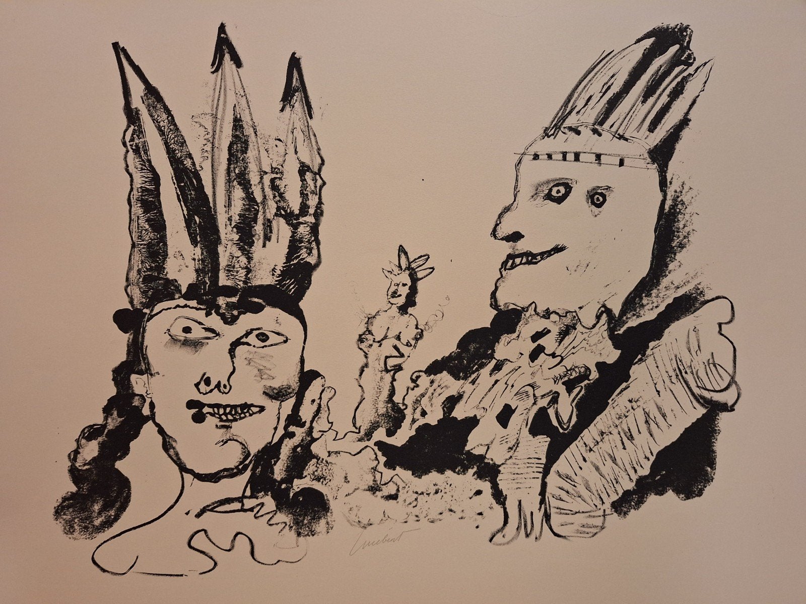 Lucebert - Cobra-kunst Zeefdruk, Origineel, Ophalen of Verzenden, Abstract, Zeefdruk