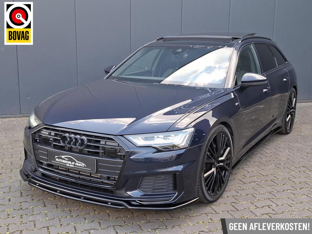 Audi A6 Avant 45 TDI Quattro Sport / PANO / 4 WIEL BESTURING, Auto's, Automaat, Gebruikt, Euro 6, Blauw