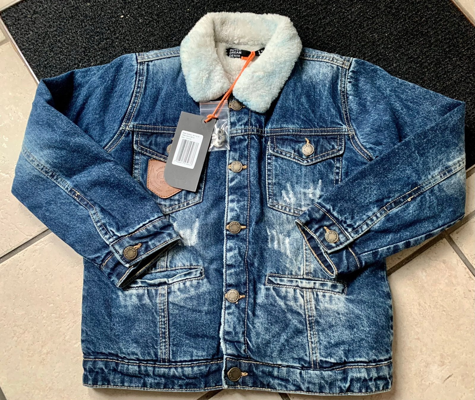 TE KOOP: gevoerde spijkerjas Dutch Dream Denim mt 128 NIEUW, Ophalen of Verzenden, Nieuw, Jongen, Jas