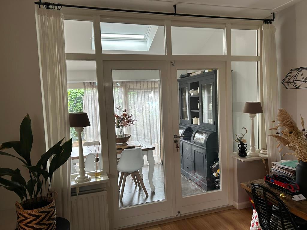 Buitenkozijn met openslaande deuren, Ophalen, 120 cm of meer, 200 tot 215 cm, Glas