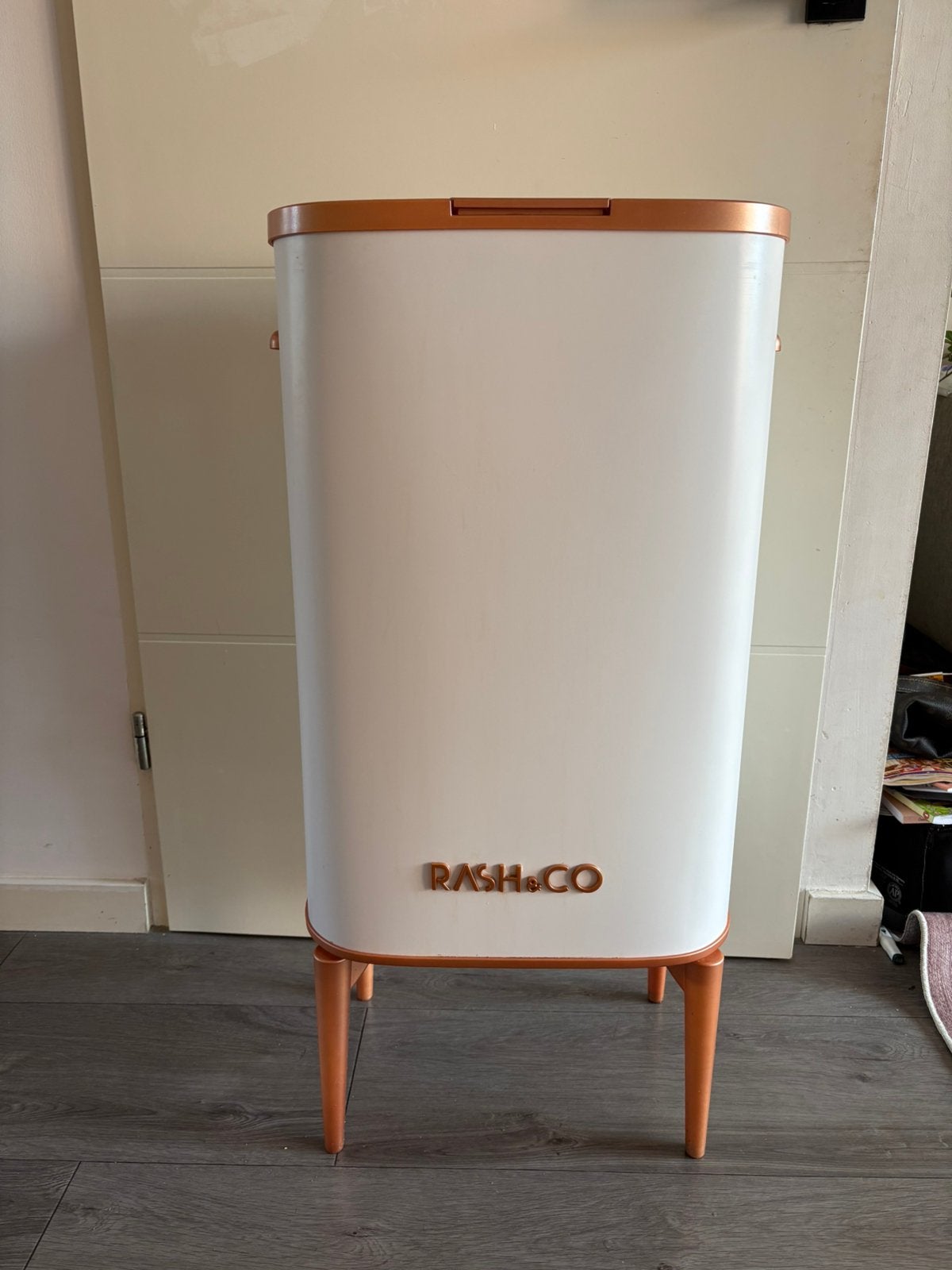 Prullenbak Rash & co touch bin wit 53 liter, 40 liter of meer, Ophalen, Zo goed als nieuw, Kunststof
